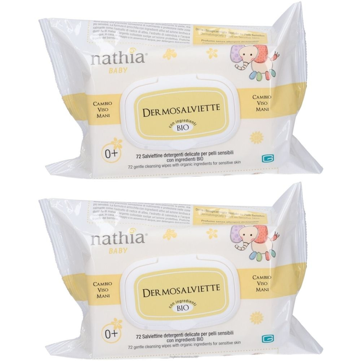 Cerca Offerte di nathia baby dermosalviette set da 2 2x1 pz salviette e acquista online