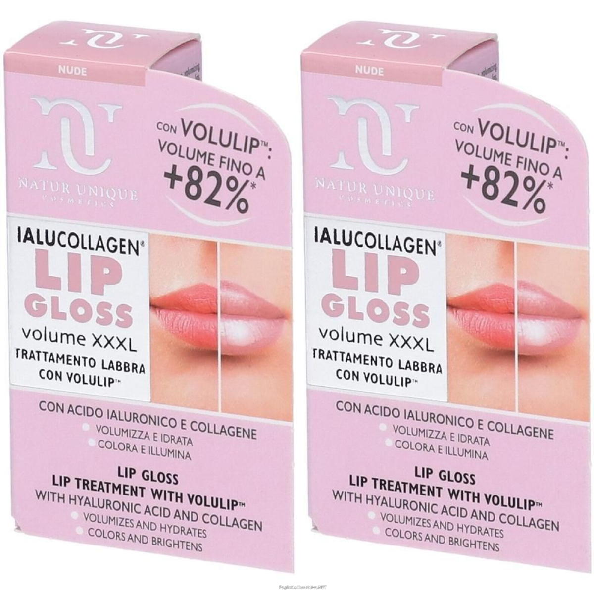 Cerca Offerte di natur unique ialucollagen lip gloss volume xxxl nude 2x8 ml e acquista online