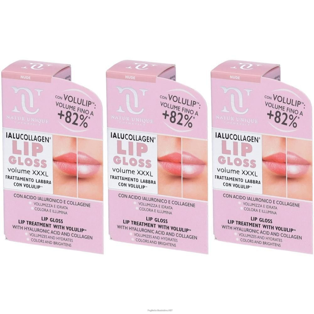 Cerca Offerte di natur unique ialucollagen lip gloss volume xxxl nude 3x8 ml e acquista online