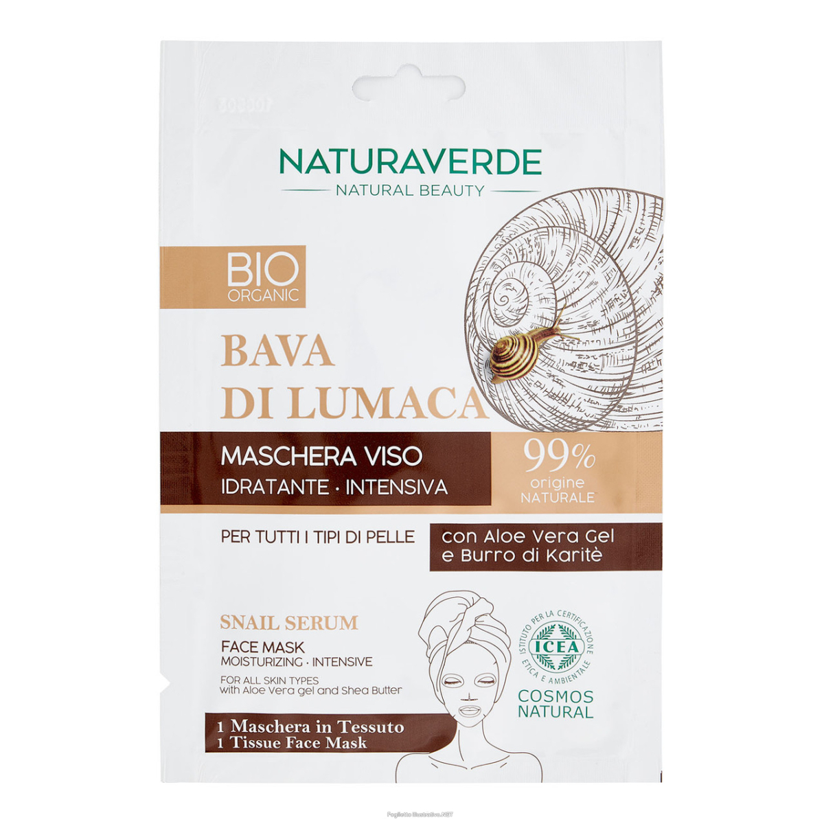 Cerca Offerte di natura verde bio bava di lumaca maschera in tessuto e acquista online