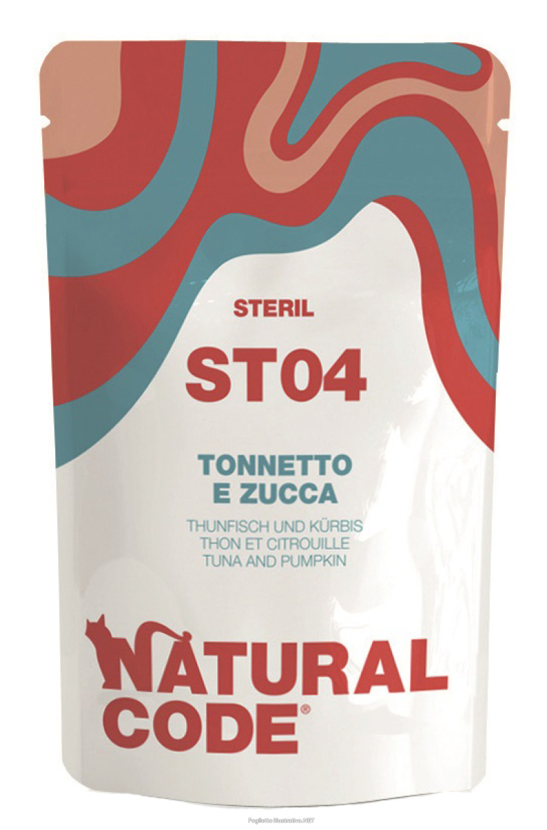 Cerca Offerte di natural code gatto busta (st04) adulto sterilizzato tonnetto & zucca 70 gr e acquista online