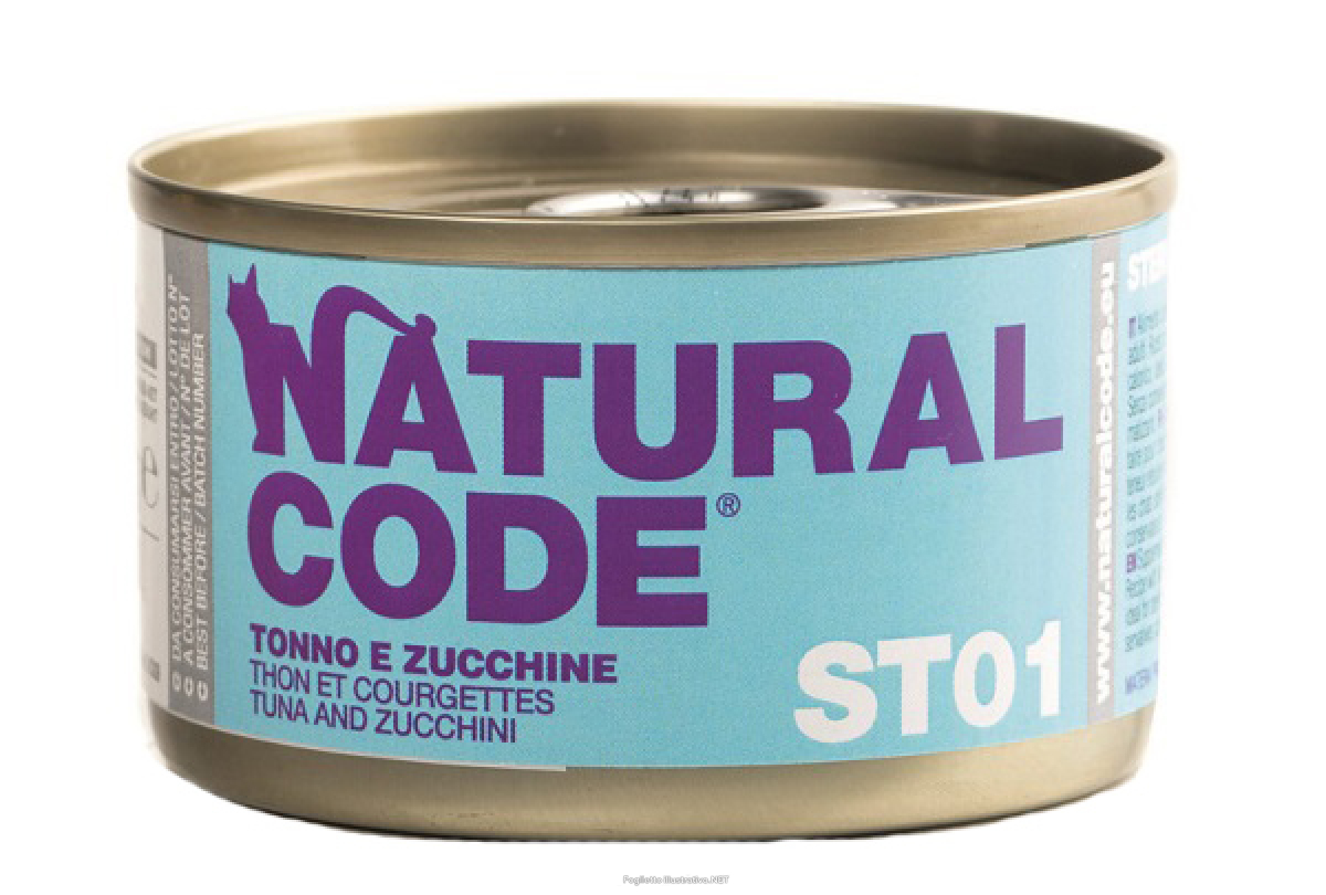 Cerca Offerte di natural code gatto lattina (st01) adulto sterilizzato tonno & zucchine 85 gr e acquista online