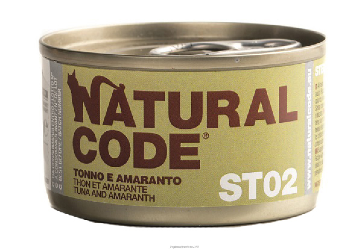 Cerca Offerte di natural code gatto lattina (st02) adulto sterilizzato tonno & amaranto 85 gr e acquista online
