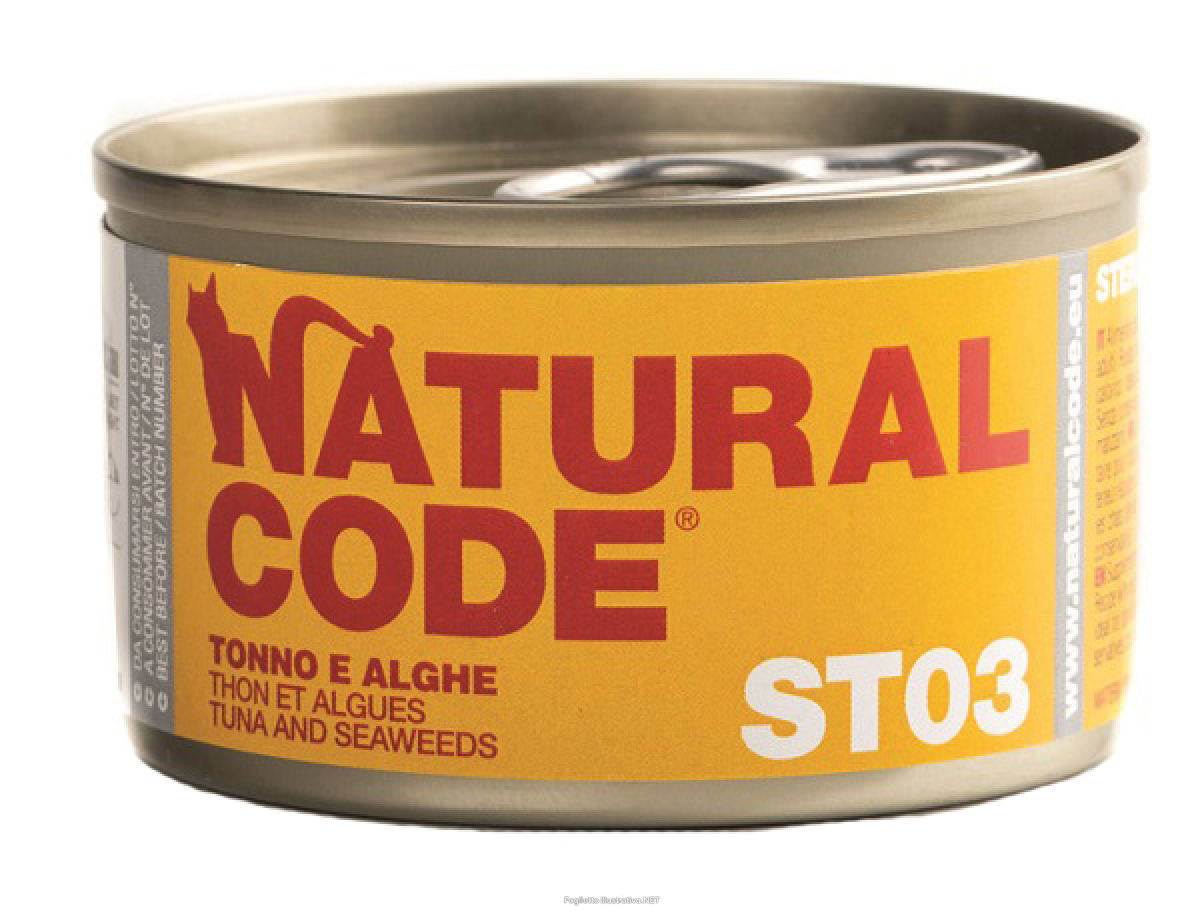 Cerca Offerte di natural code gatto lattina (st03) adulto sterilizzato tonno & alghe 85 gr e acquista online
