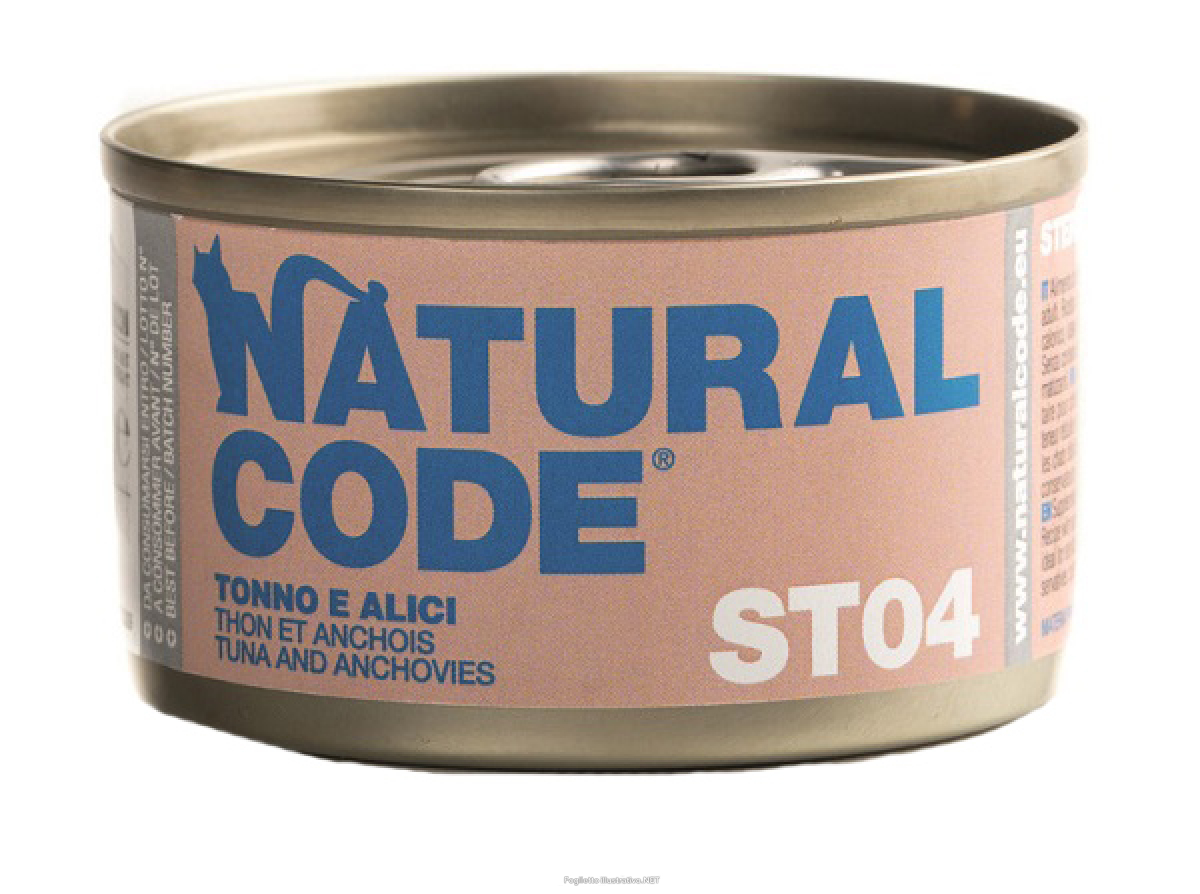 Cerca Offerte di natural code gatto lattina (st04) adulto sterilizzato tonno & alici 85 gr e acquista online