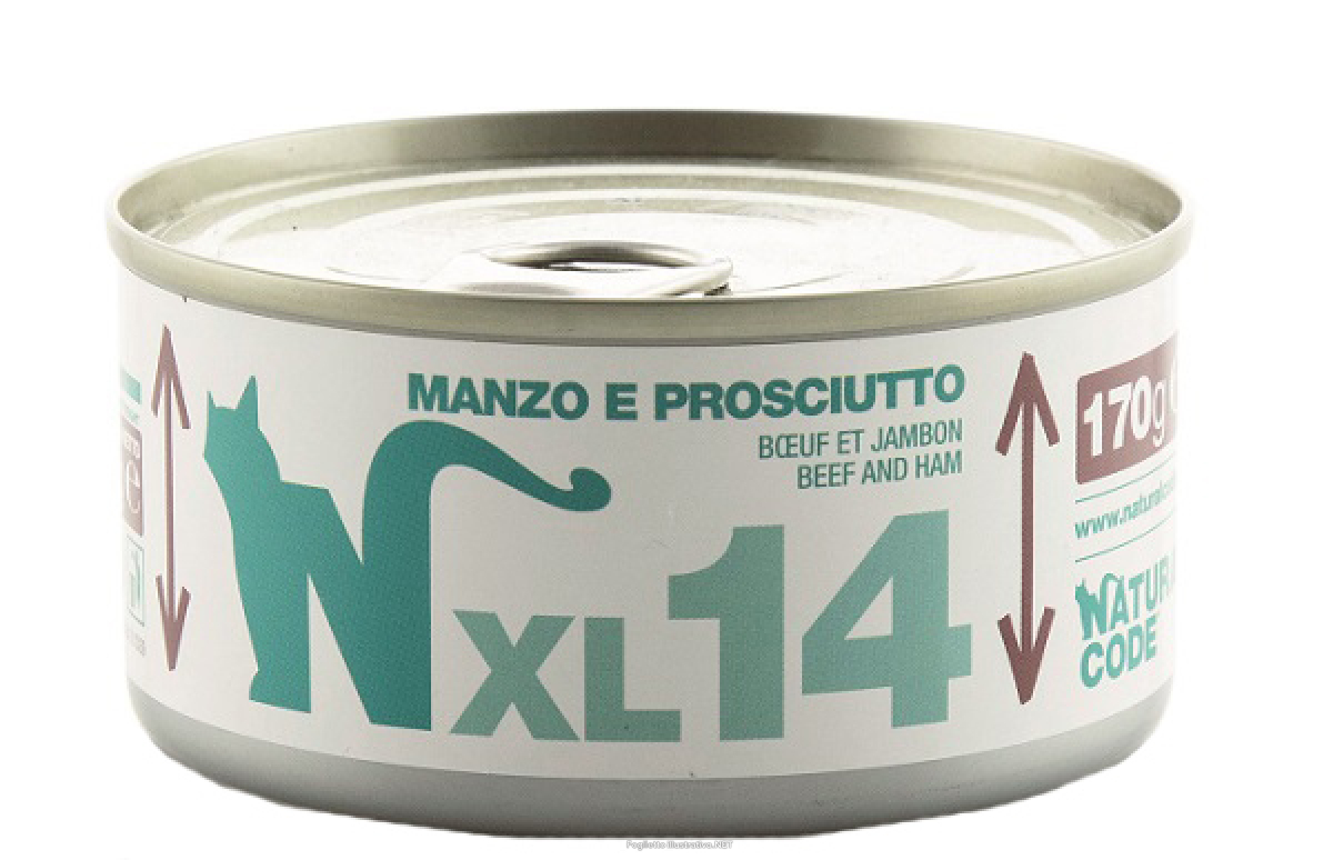 Cerca Offerte di natural code gatto xl14 manzo prosciutto 170gr (lattina) e acquista online