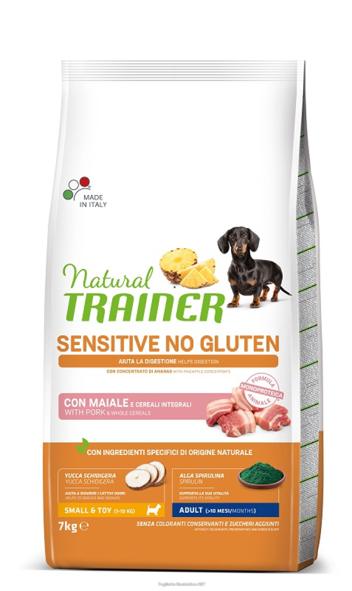 Cerca Offerte di natural trainer cane sensitive no gluten mini adult con maiale 7kg trainer natural e acquista online