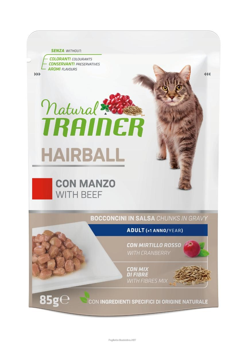 Cerca Offerte di natural trainer gatto hairball adult con manzo bocconcini in salsa 85g trainer natural e acquista online