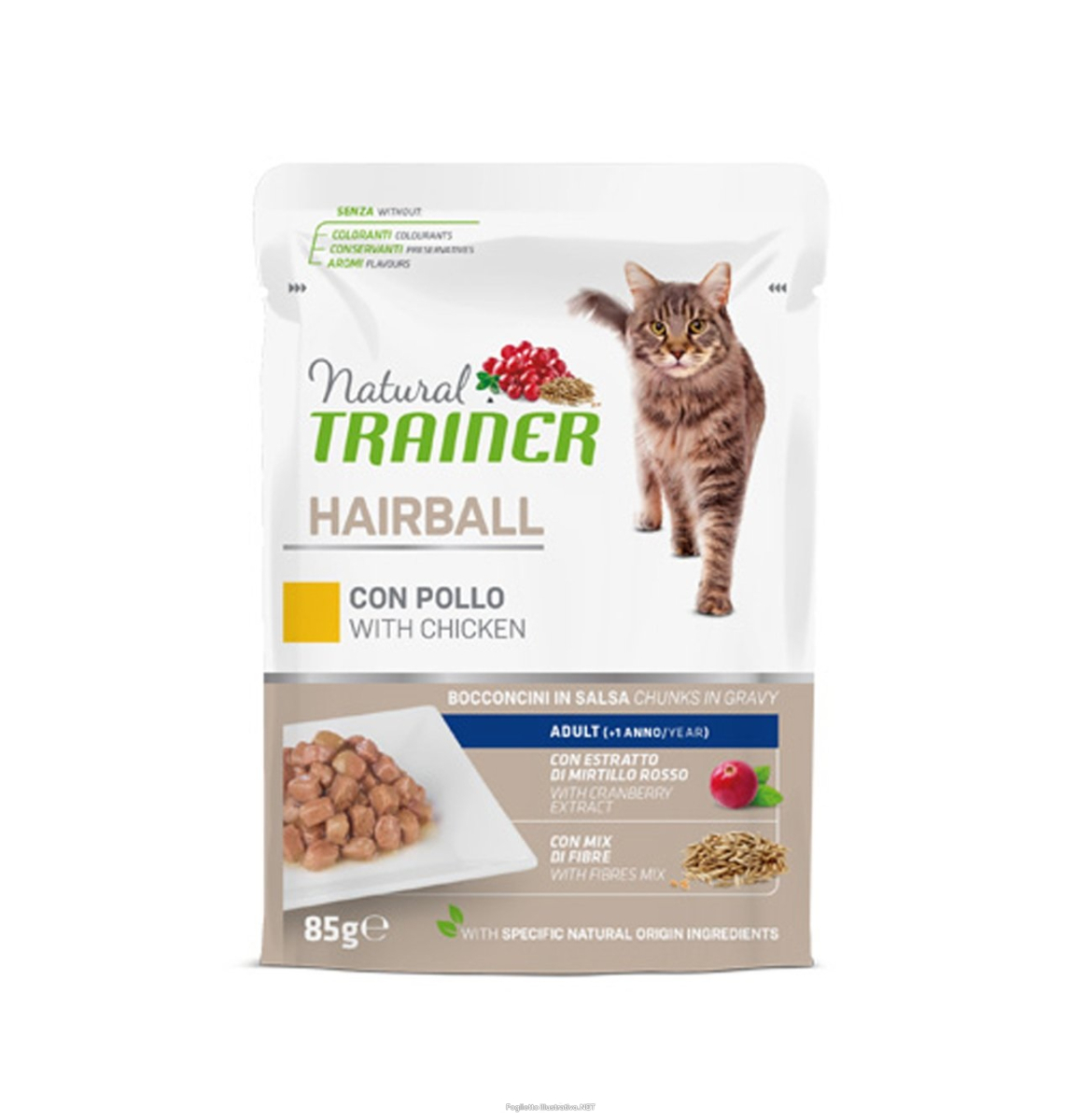Cerca Offerte di natural trainer gatto hairball adult con pollo bocconcini in salsa 85g trainer natural e acquista online