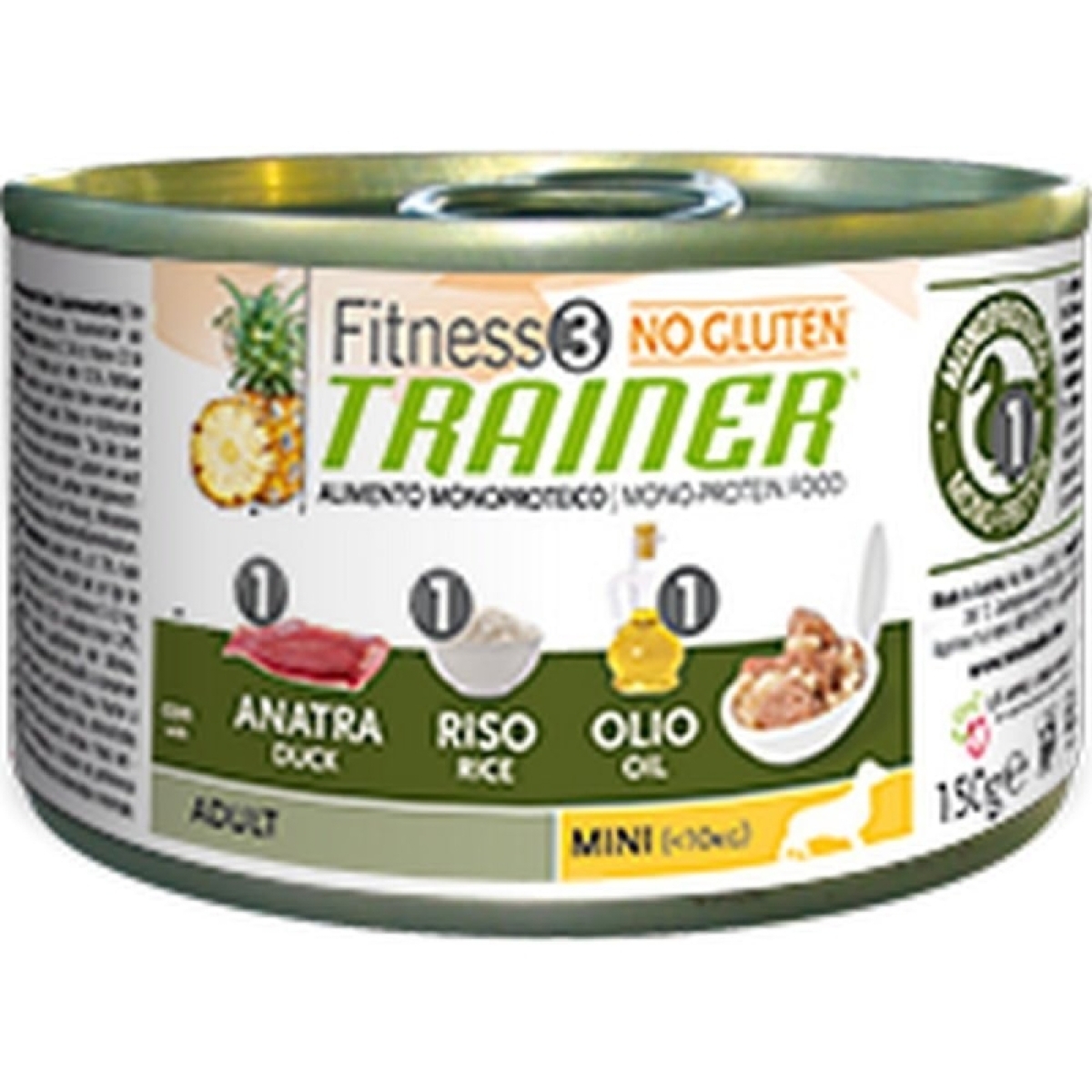 Cerca Offerte di Natural trainer sensitive no gluten small & toy adult con anatra e cereali integrali 150g trainer natural e acquista online