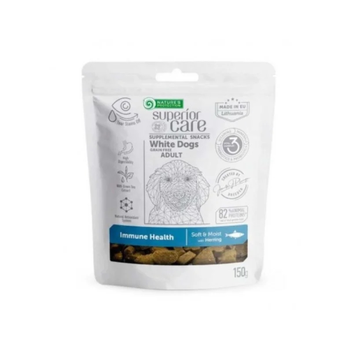 Cerca Offerte di Nature's protection superior care dog snack white grain free immune health herring adult all breed 150 g e acquista online