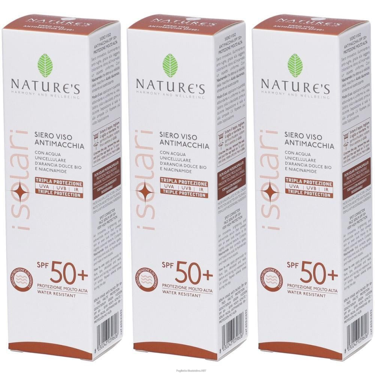 Cerca Offerte di nature's i solari siero viso antimacchia spf50+ 3x50 ml e acquista online