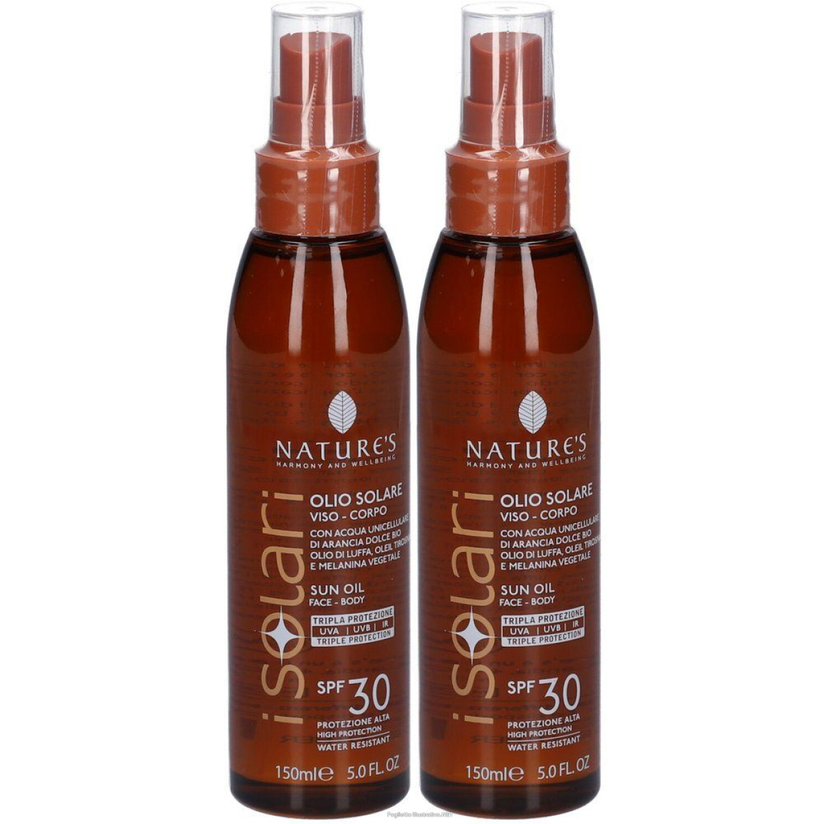 Cerca Offerte di nature's isolari olio solare spf 30 2x150 ml soluzione e acquista online
