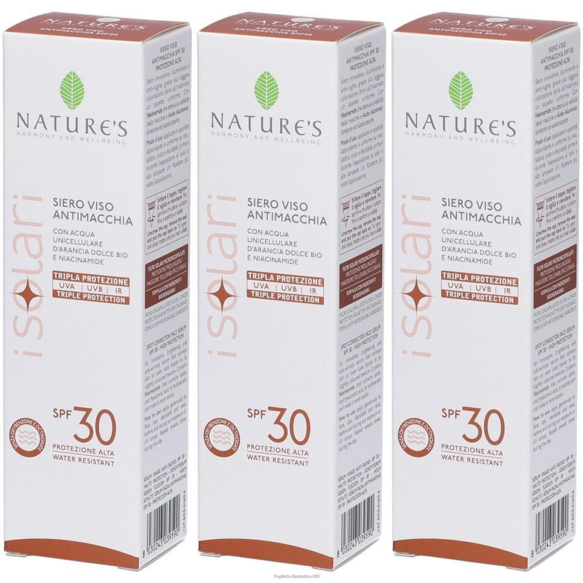 Cerca Offerte di nature's isolari siero viso antimacchia spf30 3x50 ml e acquista online