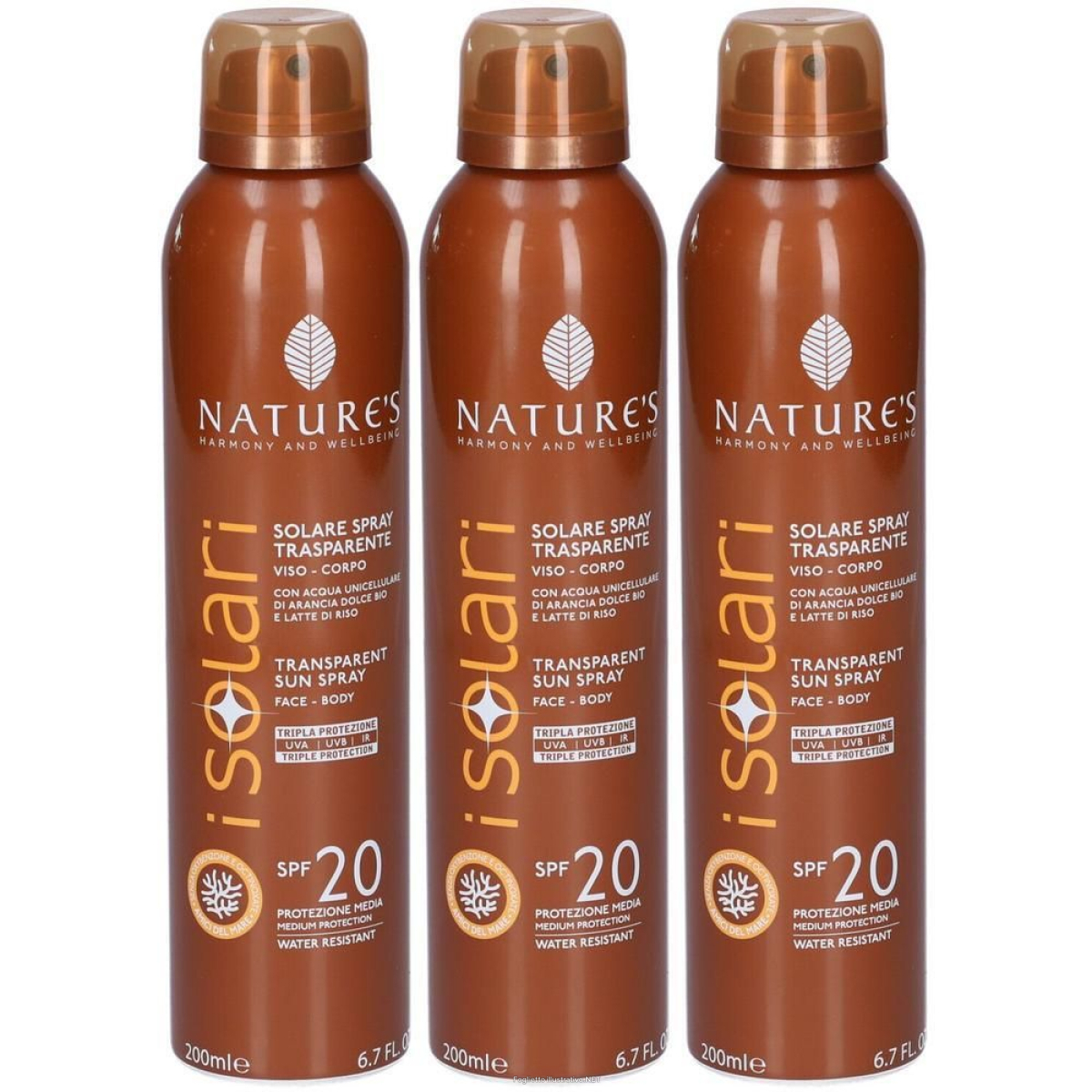 Cerca Offerte di nature's isolari solare spray trasparente spf 20 3x200 ml e acquista online