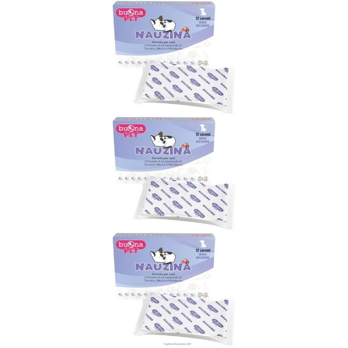 Cerca Offerte di nauzina cerotto diffusore cani gatti 12 pezzi 3x12 st e acquista online