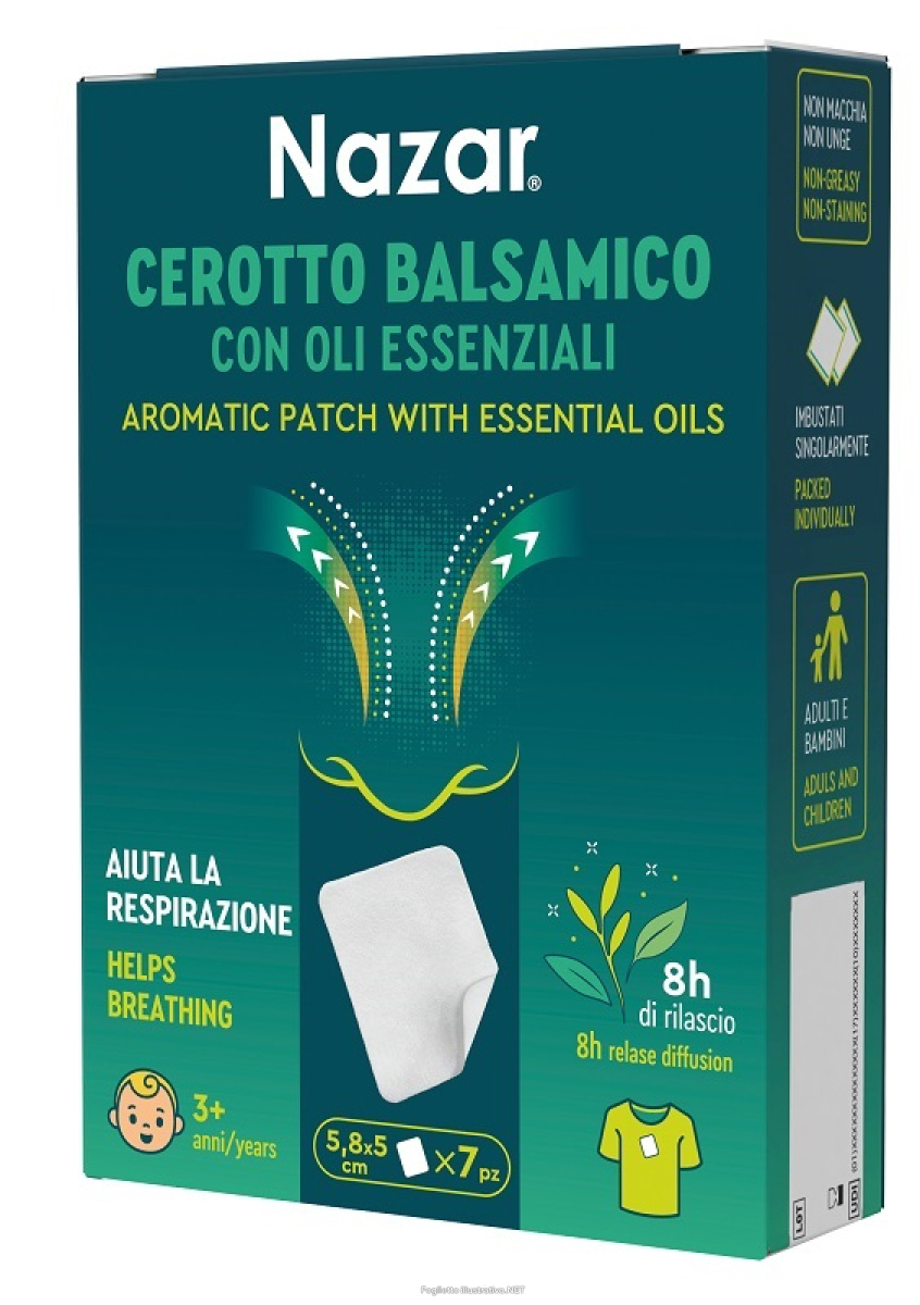 Cerca Offerte di nazar cerotto balsamico con oli essenziali da applicare sugli abiti 7 cerotti e acquista online