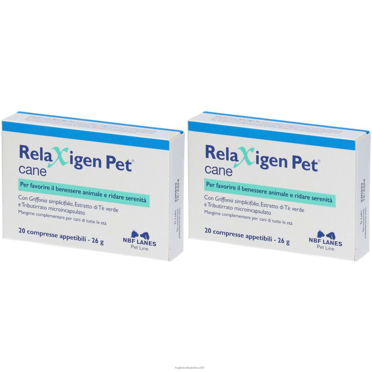 Cerca Offerte di nbf lanes relaxigen pet cane set da 2 2x20 pz compresse e acquista online