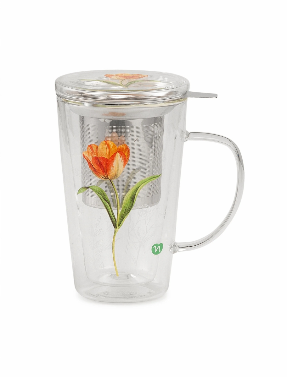Cerca Offerte di Neavita rituali botanici herbal infuser infusiera in vetro con doppia parete tulipano giallo con filtro da 300ml e acquista online