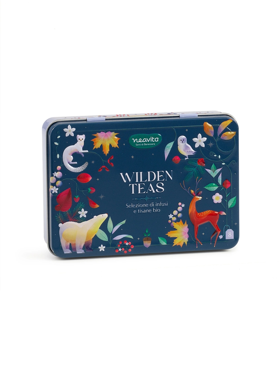 Cerca Offerte di Neavita wilden teas cofanetto blu in latta con tisane e infusi , 8 filtri e acquista online