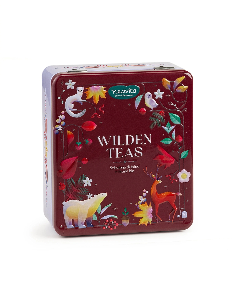 Cerca Offerte di Neavita wilden teas cofanetto bordeaux in latta con tisane e infusi, 20 filtri e acquista online