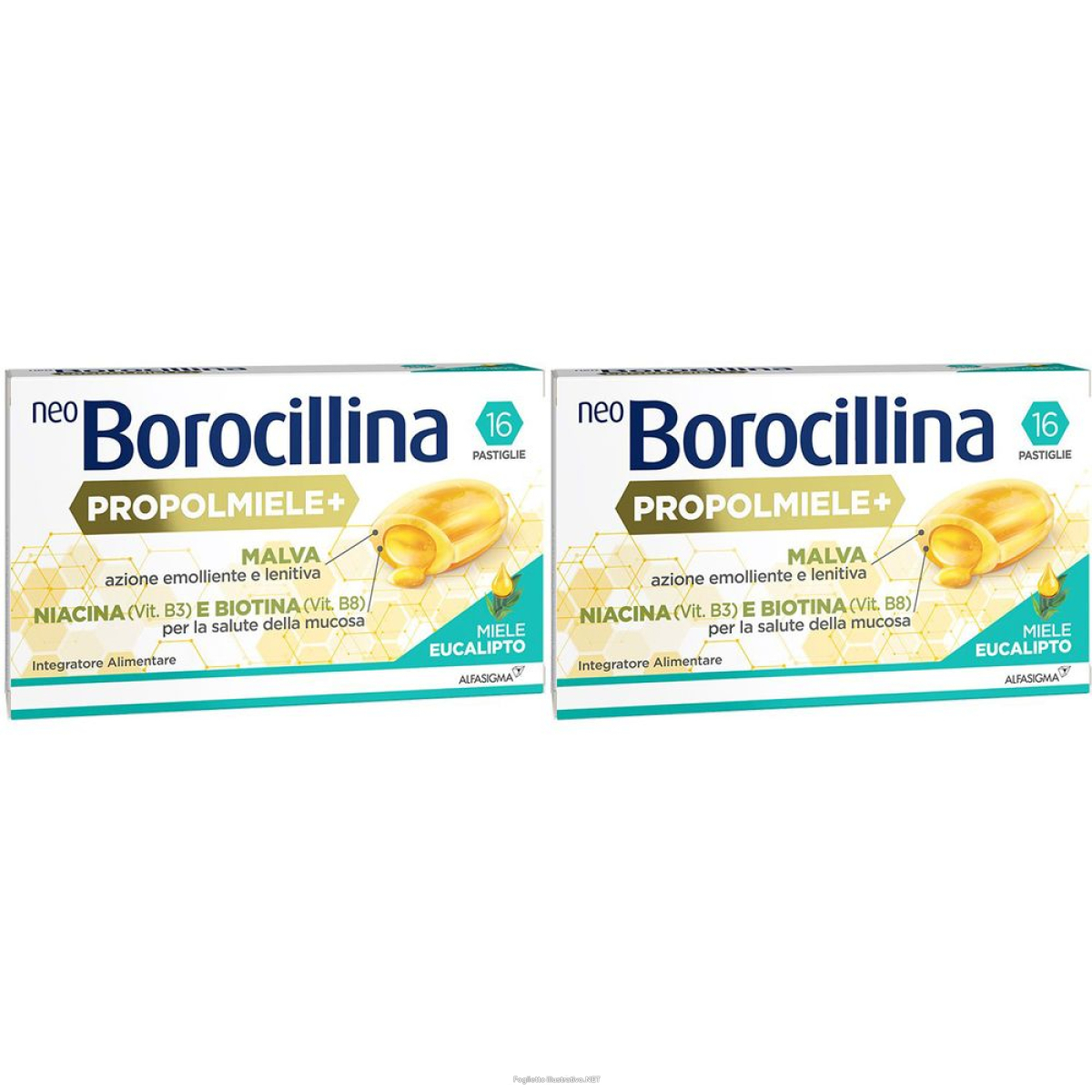Cerca Offerte di neoborocillina propolmiele+ miele/eucalipto pastiglie set da 2 2x16 pz e acquista online