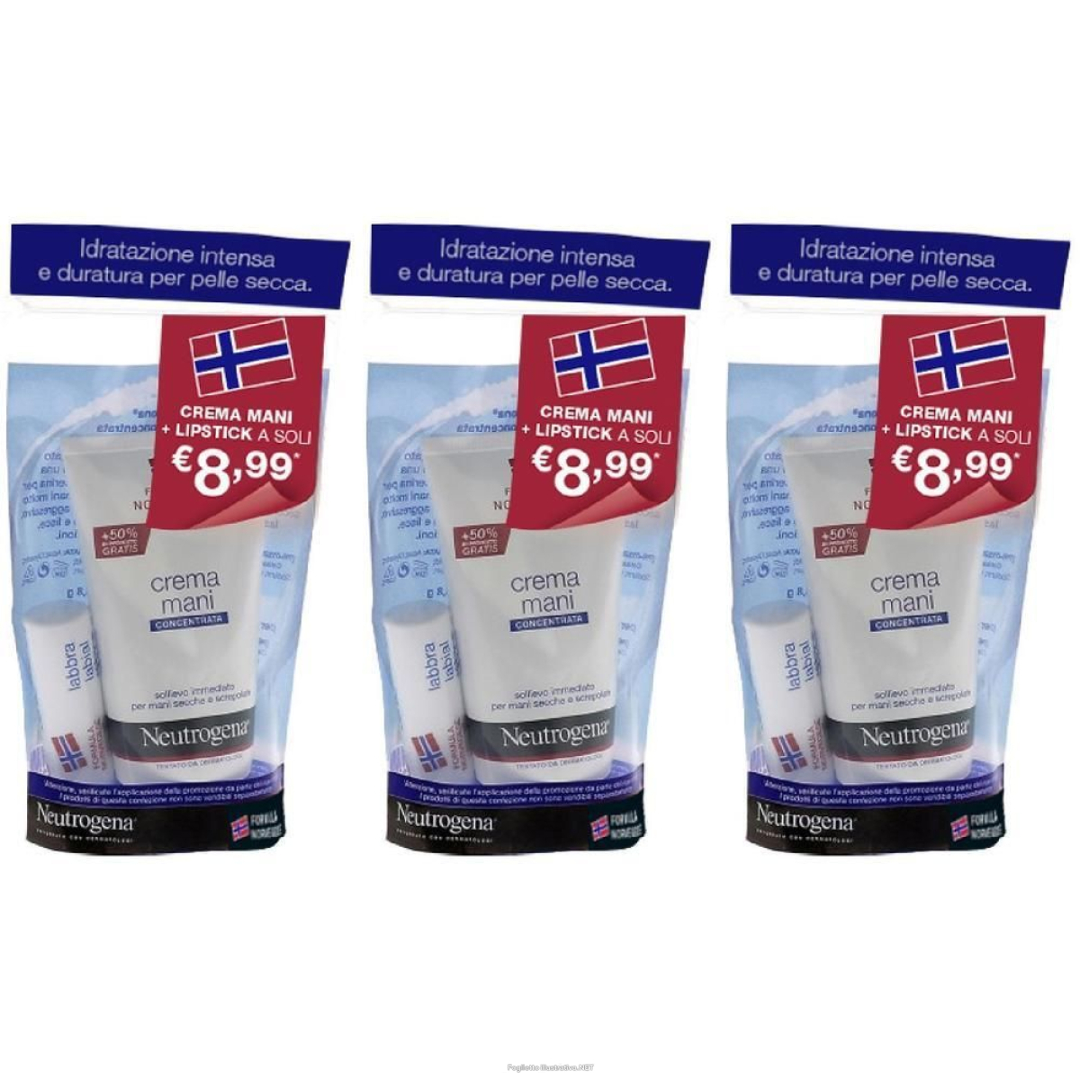 Cerca Offerte di neutrogena crema mani + lipstick 3x1 pz rossetto e acquista online