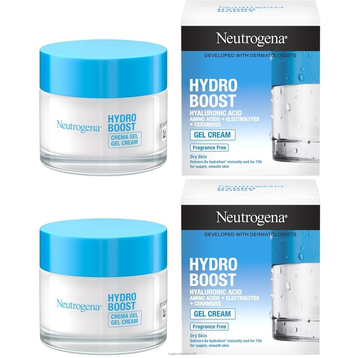 Cerca Offerte di neutrogena hydro boost crema idratante viso, acido ialuronico set da 2 e acquista online