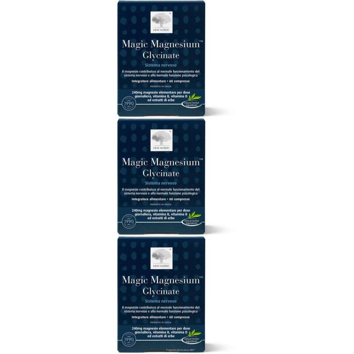 Cerca Offerte di new nordic magic magnesium glycinate compresse 3x78 g e acquista online