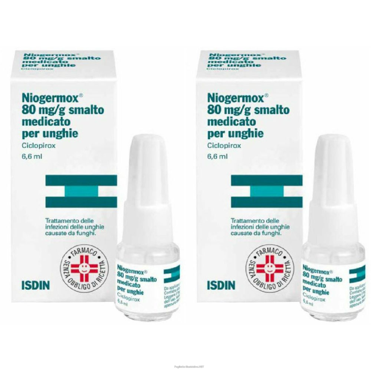 Cerca Offerte di niogermox® 80 mg/g smalto medicato per unghie 6,6 ml set da 2 2x6,6 e acquista online