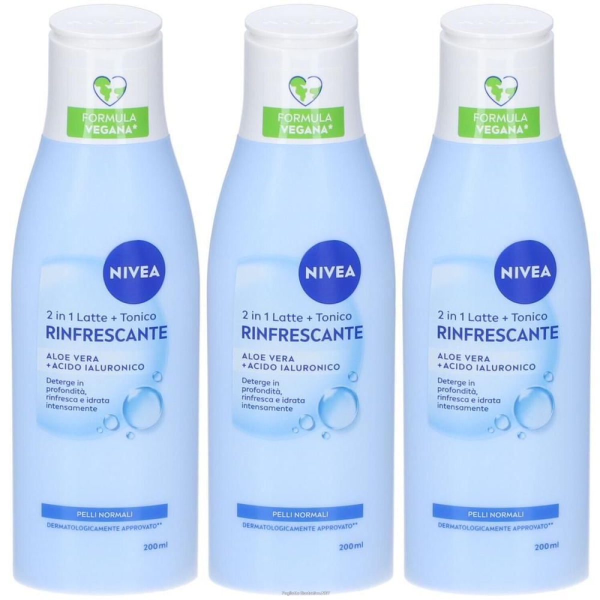 Cerca Offerte di nivea 2 in 1 latte detergente tonico 3x200 ml e acquista online