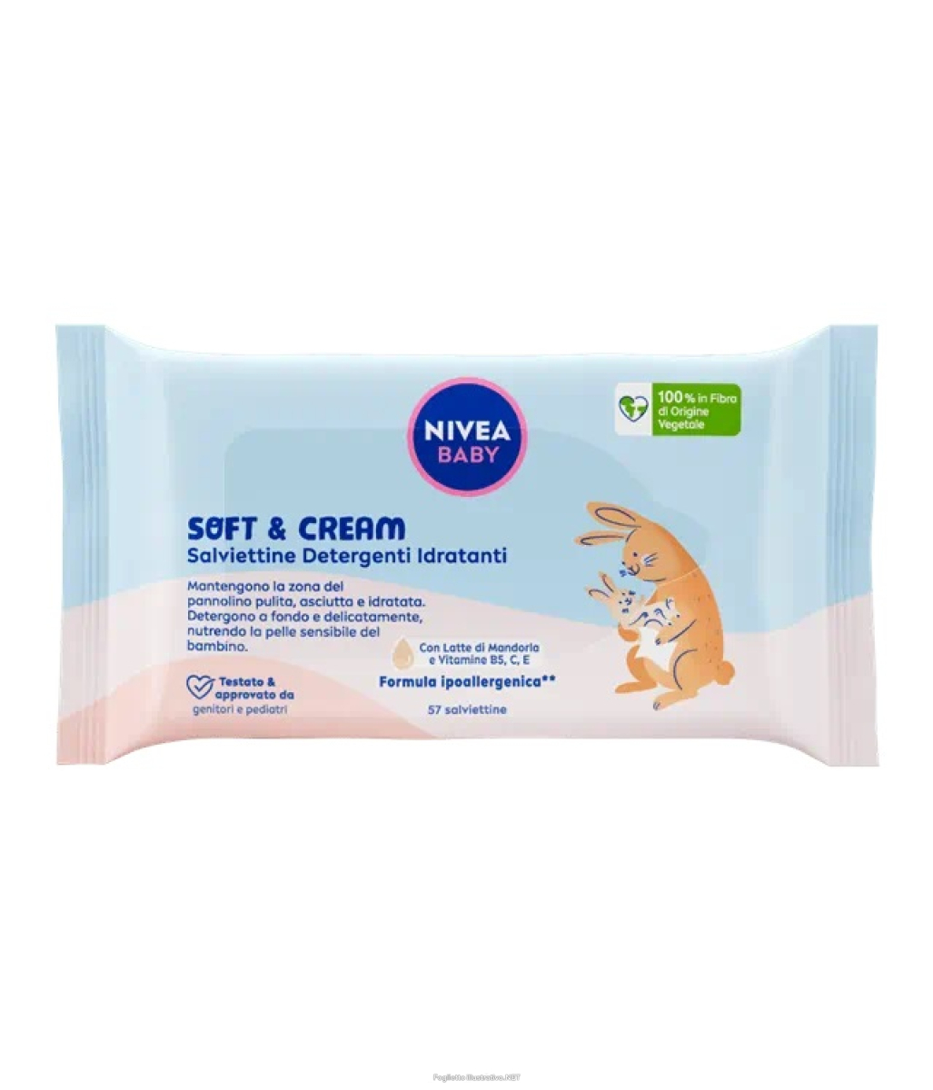 Cerca Offerte di nivea baby salviettine detergenti idratanti soft & cream 57 pezzi, salviette neonato detergenti e acquista online