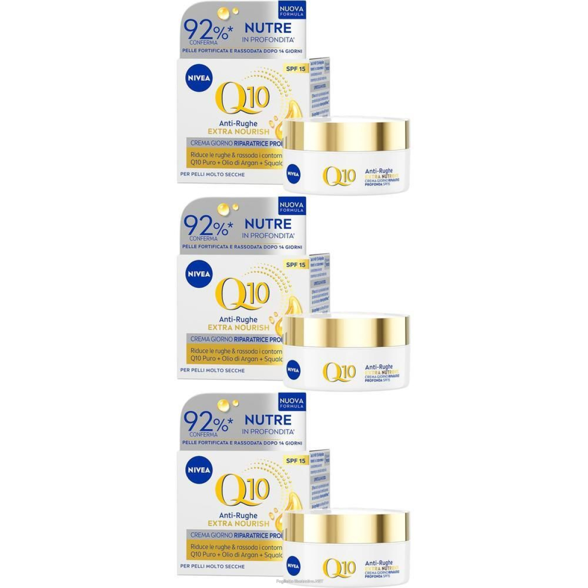 Cerca Offerte di nivea q10 anti-rughe extra nutriente crema giorno riparatrice spf 15 5 e acquista online