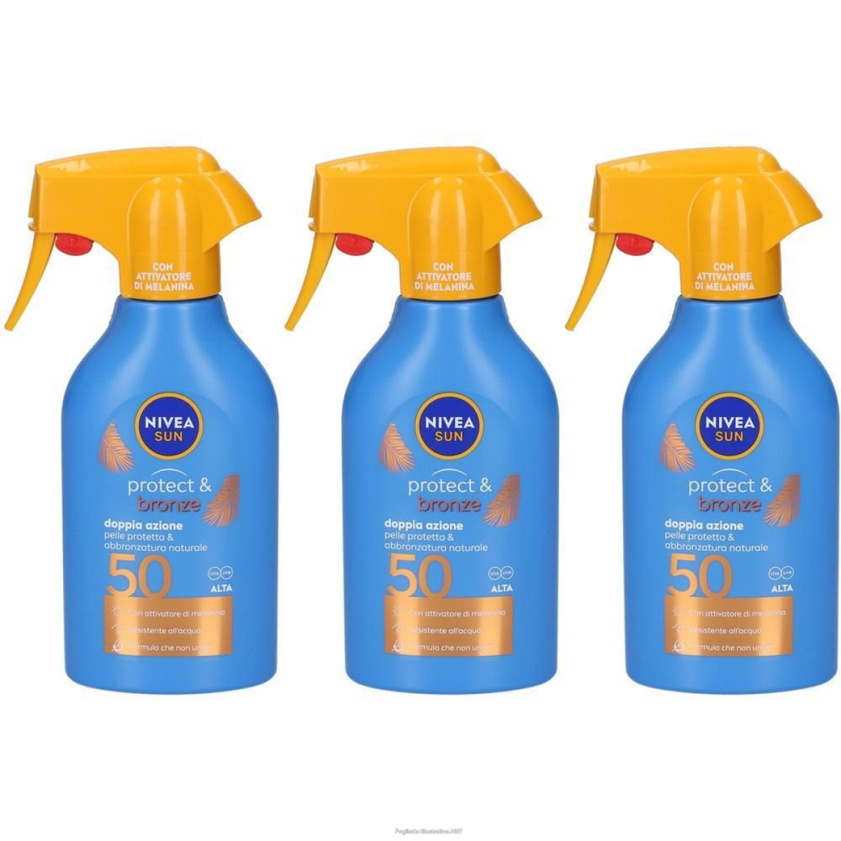 Cerca Offerte di nivea spray solare sun protect & bronze spf 50 3x250 ml e acquista online