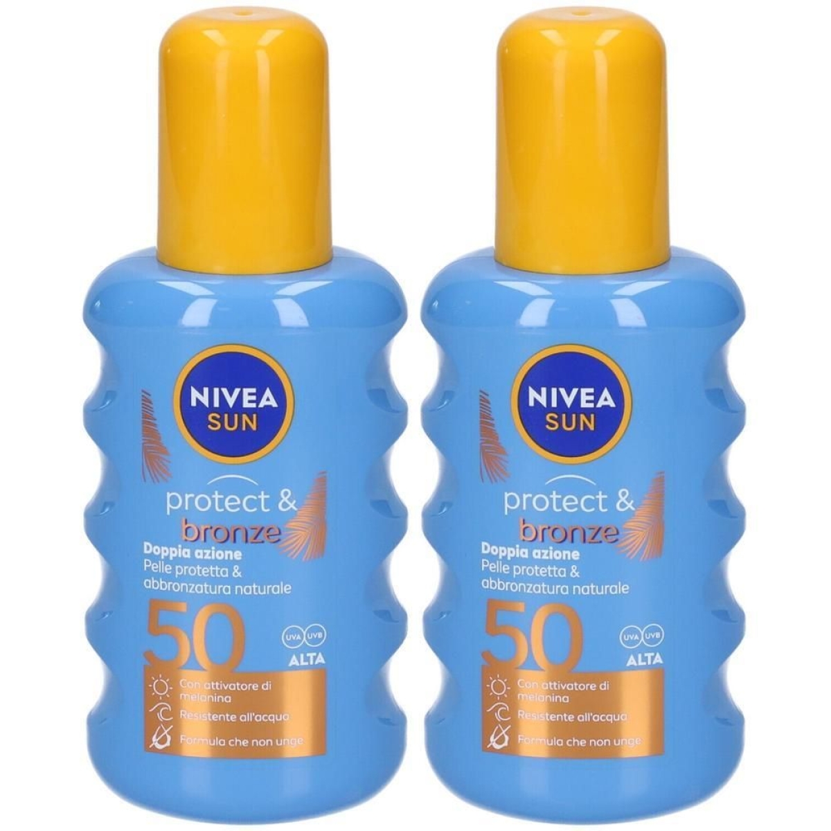 Cerca Offerte di Nivea sun protezione solare spray spf 50+ 2x200 ml e acquista online