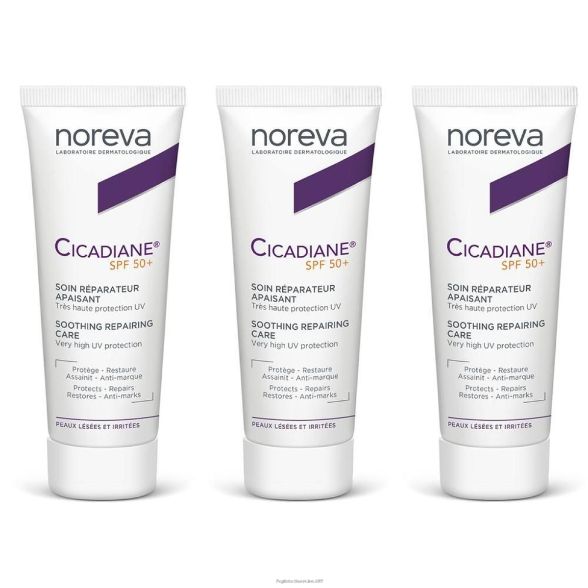 Cerca Offerte di noreva cicadiane® spf50+ trattamento riparatore lenitivo 3x40 ml crema e acquista online