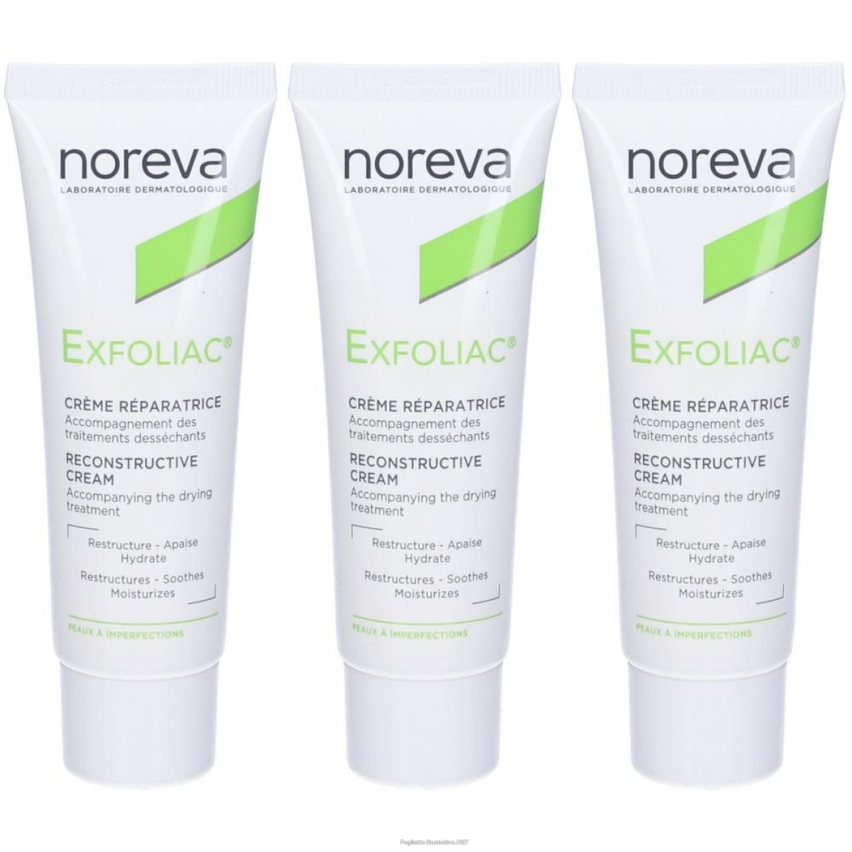 Cerca Offerte di noreva exfoliac® crema riparatrice 3x40 ml e acquista online