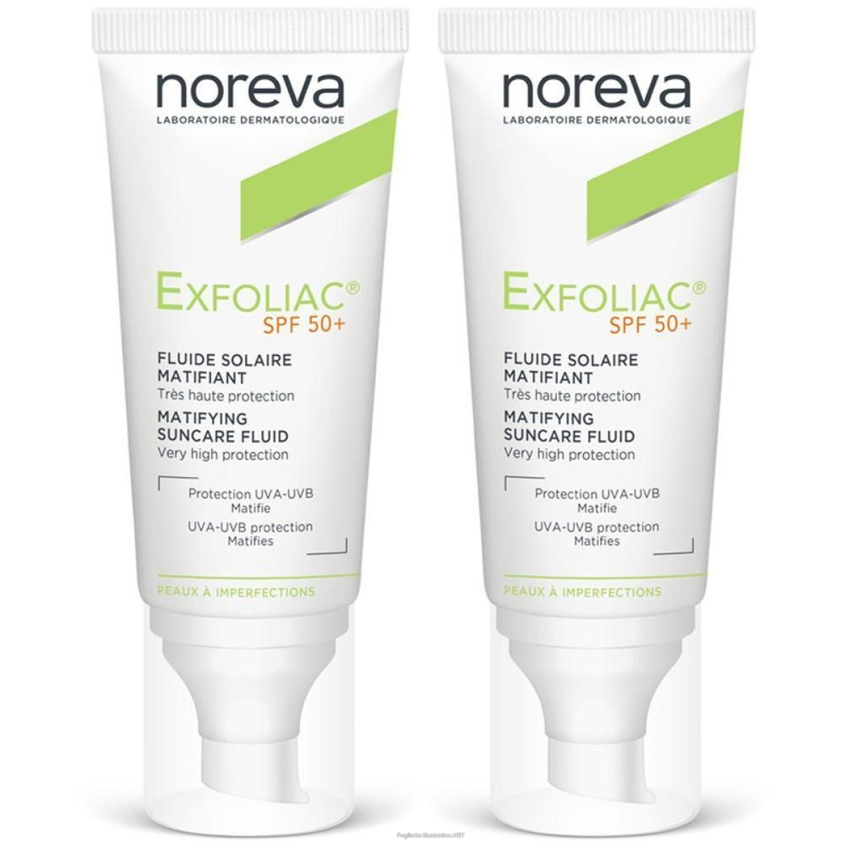 Cerca Offerte di noreva exfoliac® fluido solare opacizzante spf50+ 2x40 ml e acquista online