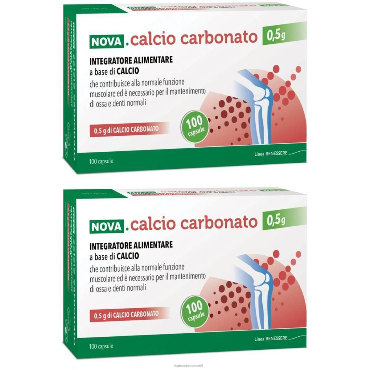 Cerca Offerte di nova calcio carbonato 0,5 g 100 capsule 2x62,83 g e acquista online