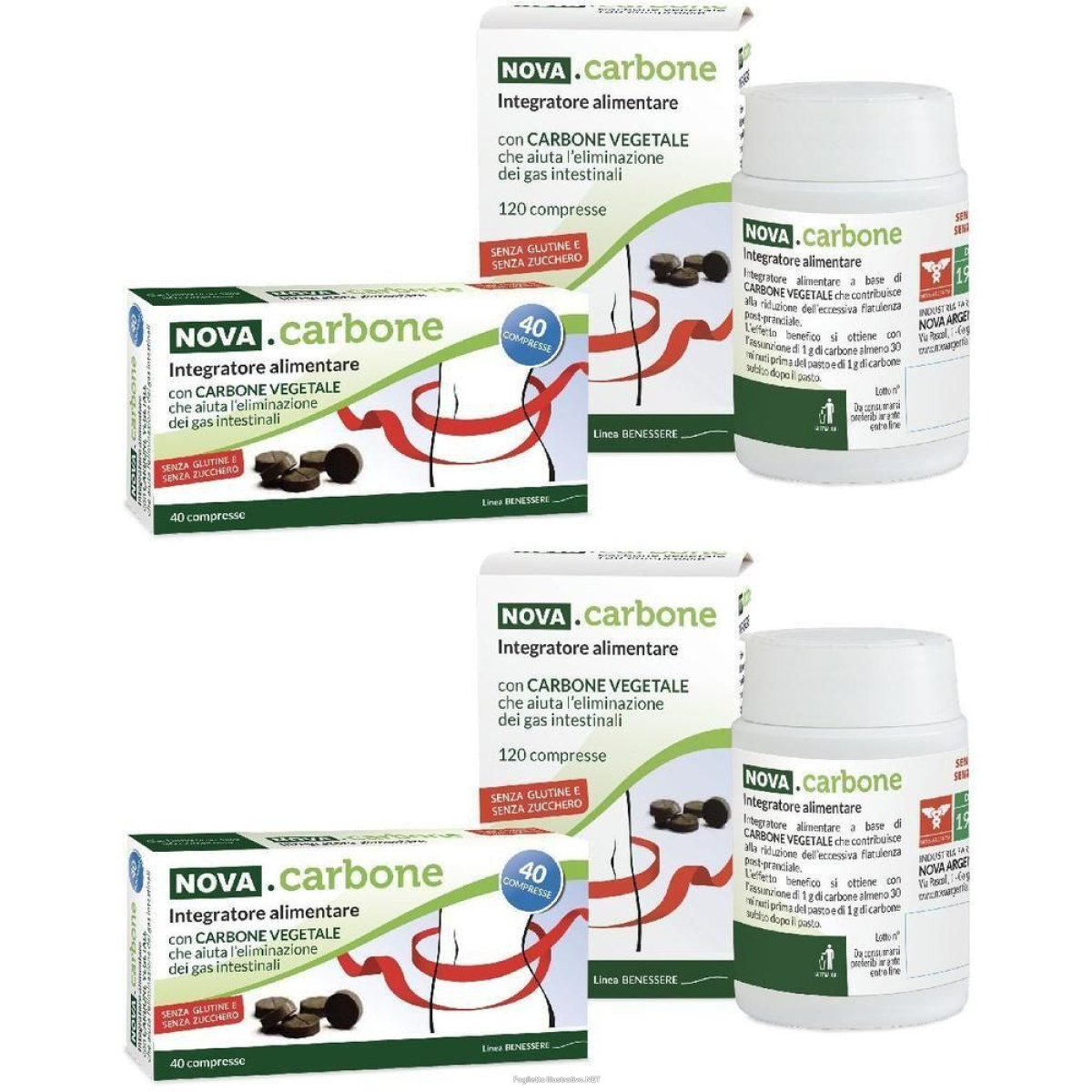 Cerca Offerte di Nova. Carbone Vegetale Compresse Gonfiore e Gas 2x40 Pezzi e acquista online