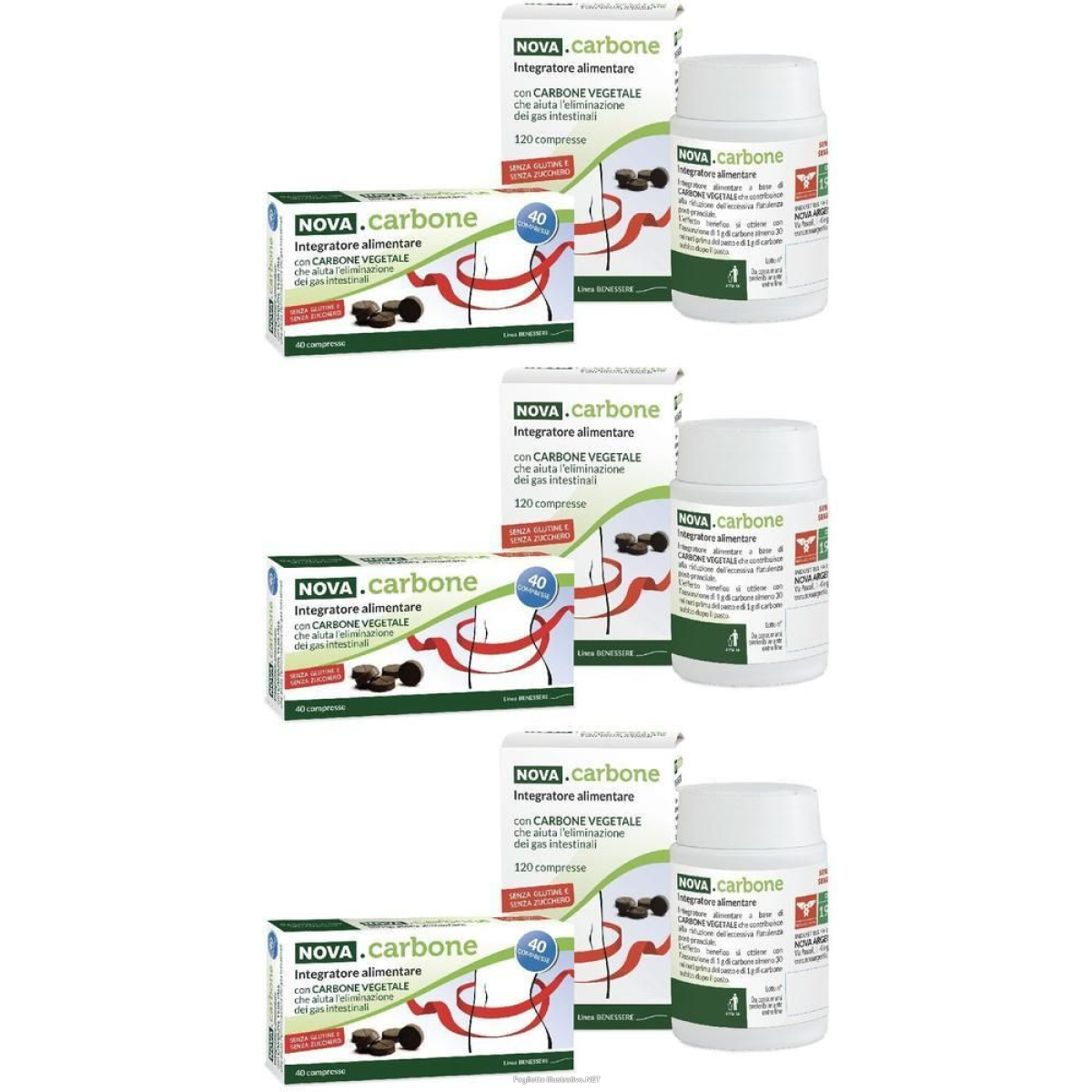 Cerca Offerte di Nova. Carbone Vegetale Compresse Gonfiore e Gas 3x40 Pezzi e acquista online