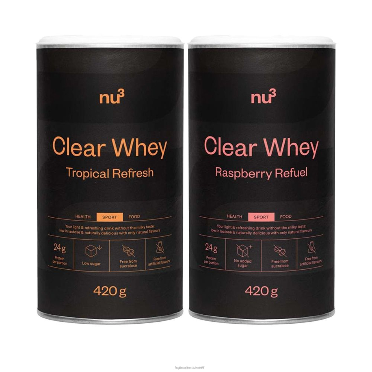 Cerca Offerte di nu3 clear whey tropical refresh + raspberry refuel 2x42 e acquista online
