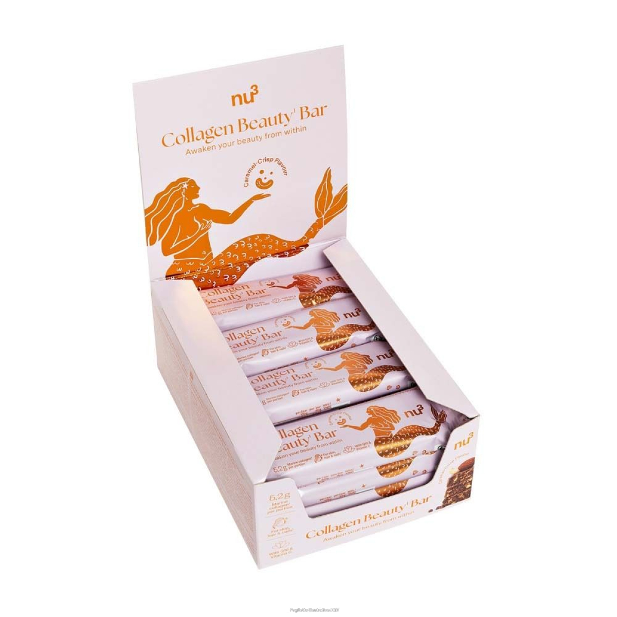 Cerca Offerte di nu3 collagen beauty bar caramel crisp 12x40 g barretta e acquista online