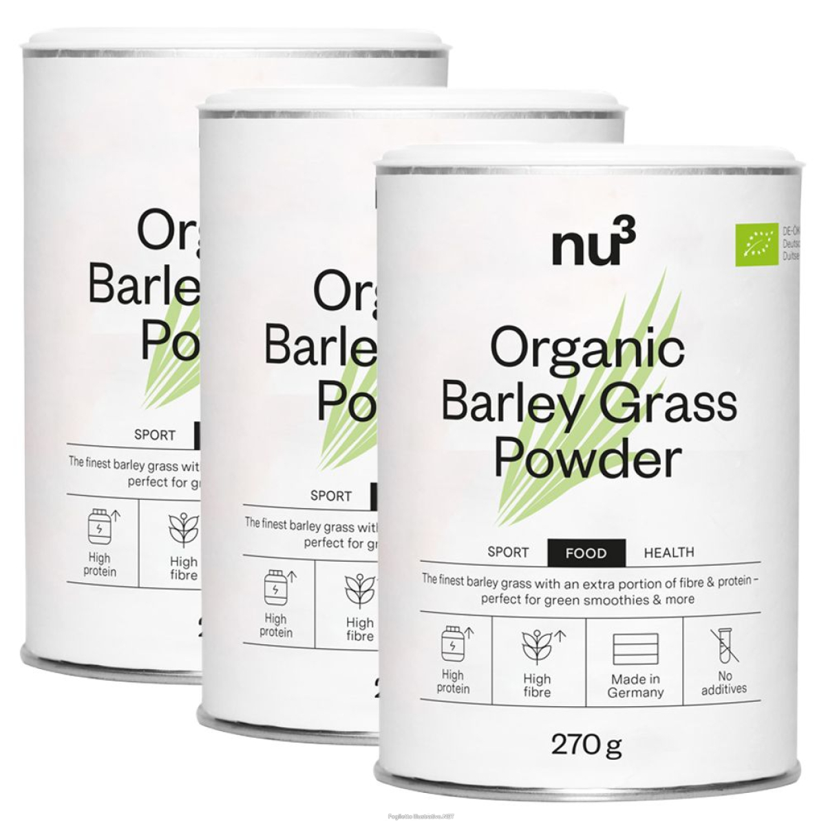 Cerca Offerte di nu3 erba d’orzo bio set da 3 3x270 g polvere e acquista online
