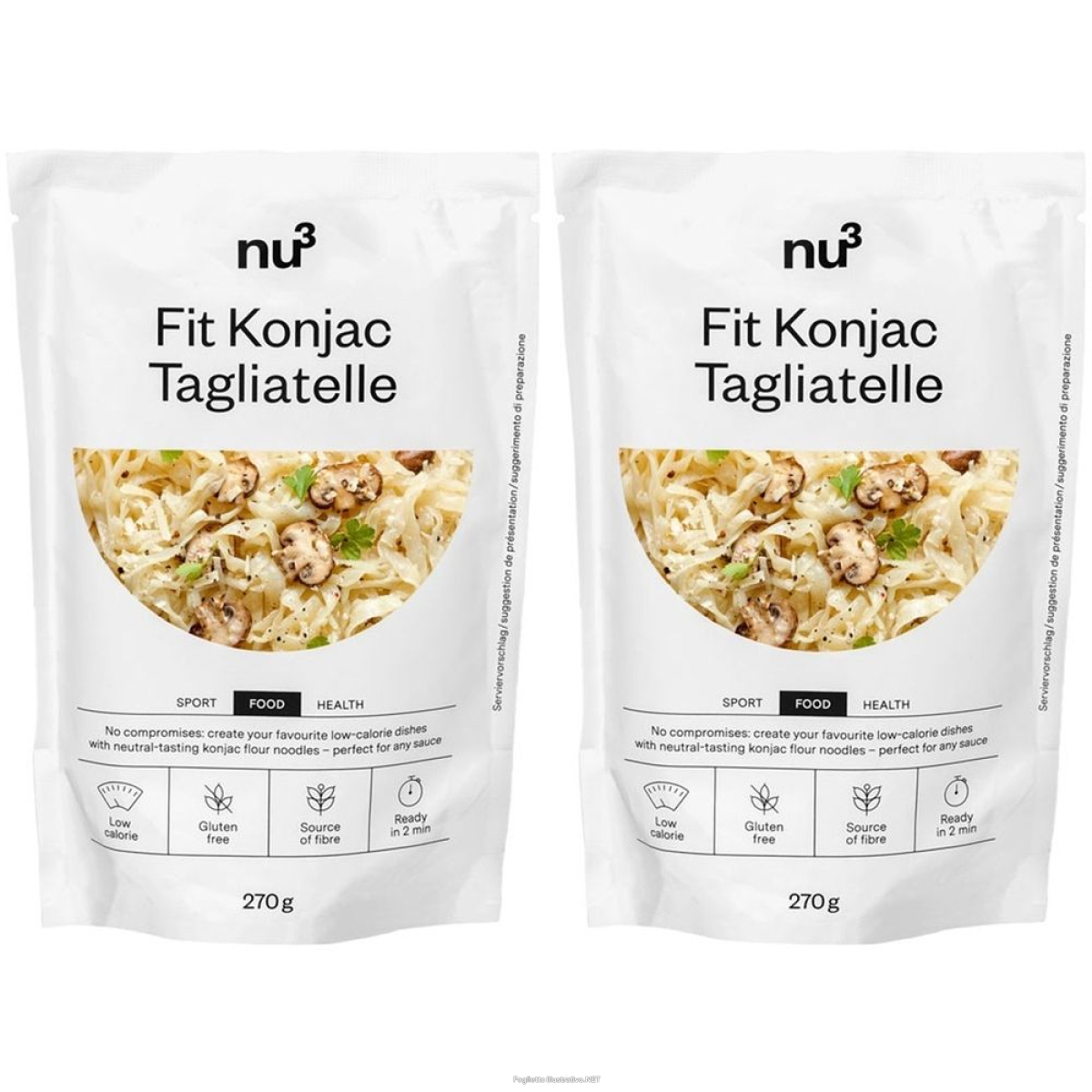 Cerca Offerte di nu3 fit tagliatelle di konjac set da 2 2x270 g pasta e acquista online