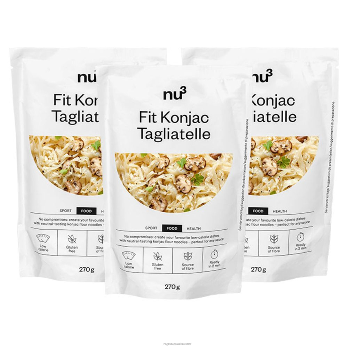 Cerca Offerte di nu3 fit tagliatelle di konjac set da 3 3x270 g pasta e acquista online