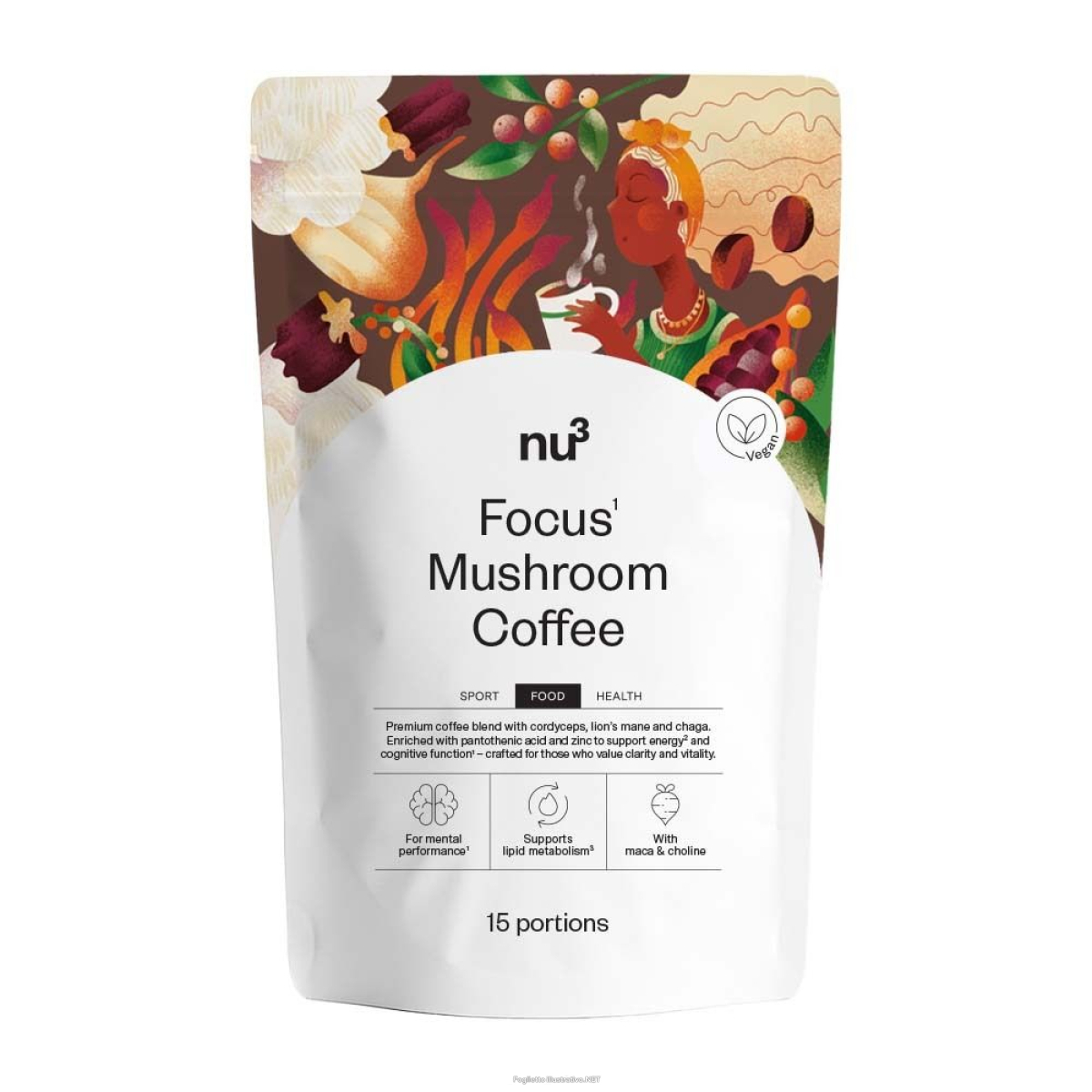 Cerca Offerte di nu3 focus mushroom coffee 120 g polvere e acquista online