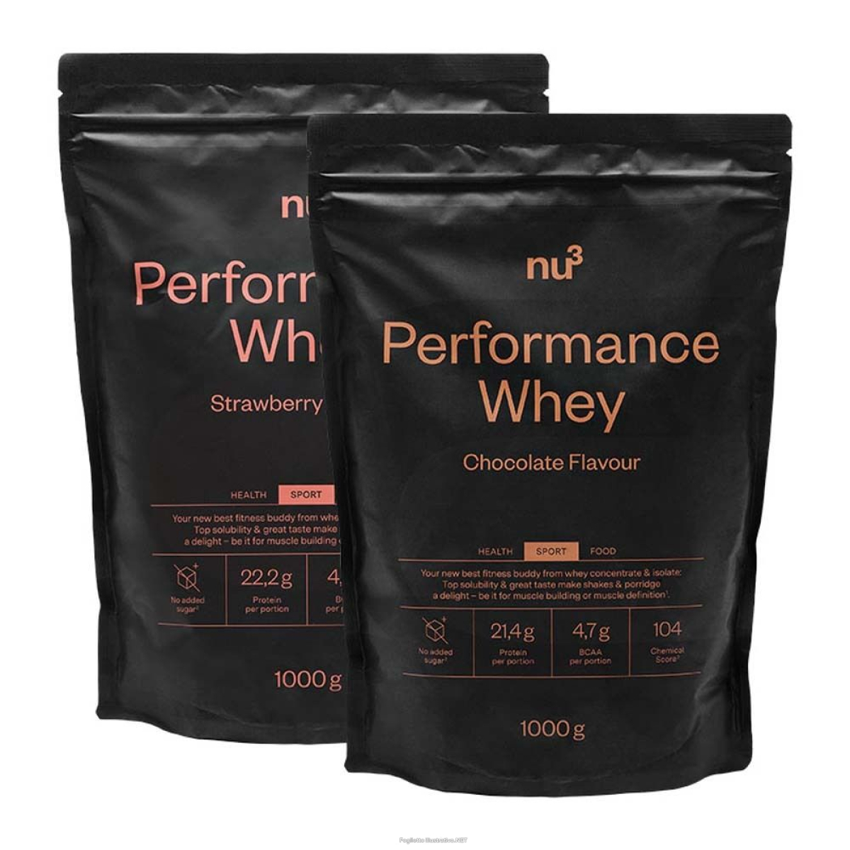 Cerca Offerte di nu3 performance whey probierpaket cioccolato + fragola 2x1000 g polver e acquista online