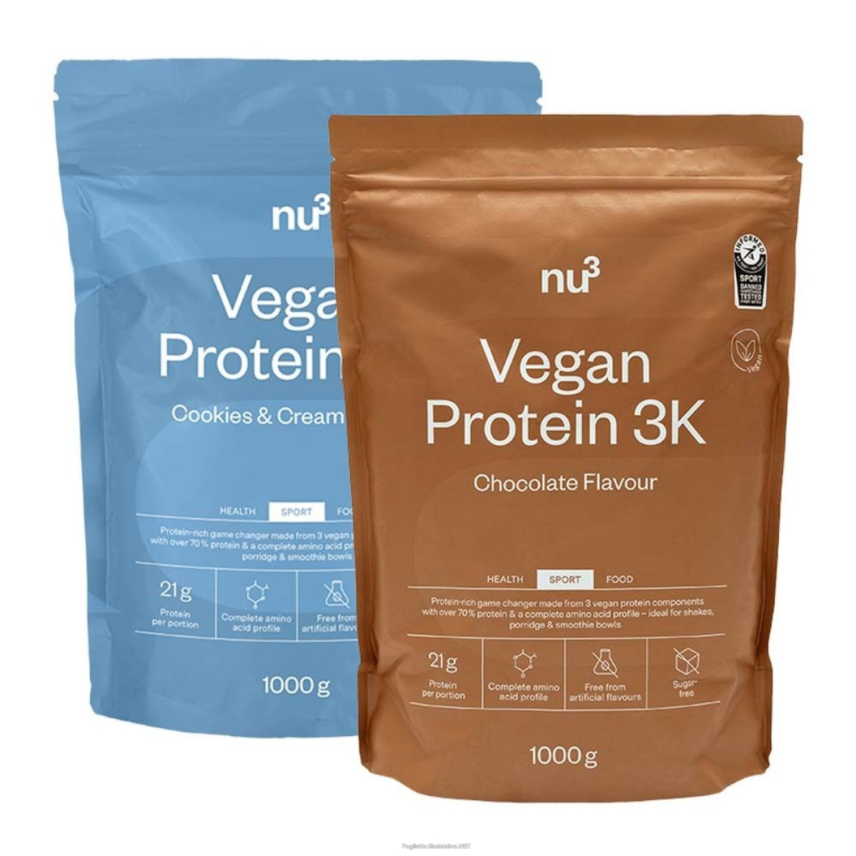 Cerca Offerte di nu3 vegan protein 3k cookies & cream + chocolate flavor 1 pz polvere e acquista online
