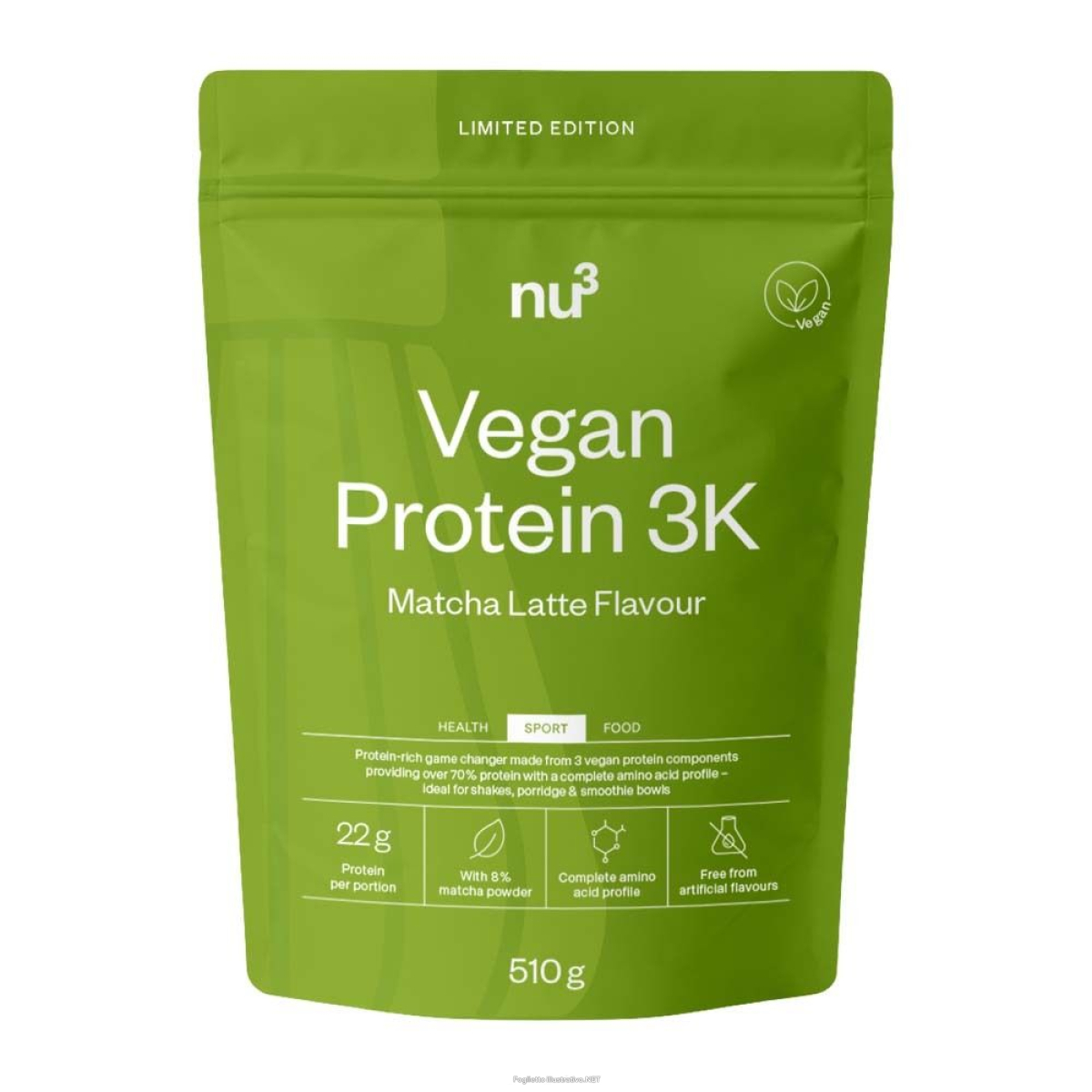 Cerca Offerte di nu3 vegan protein 3k matcha latte 510 g polvere e acquista online